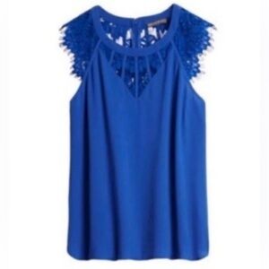 Brixon Ivy Jarred Lace Detail Cap Sleeve Blouse